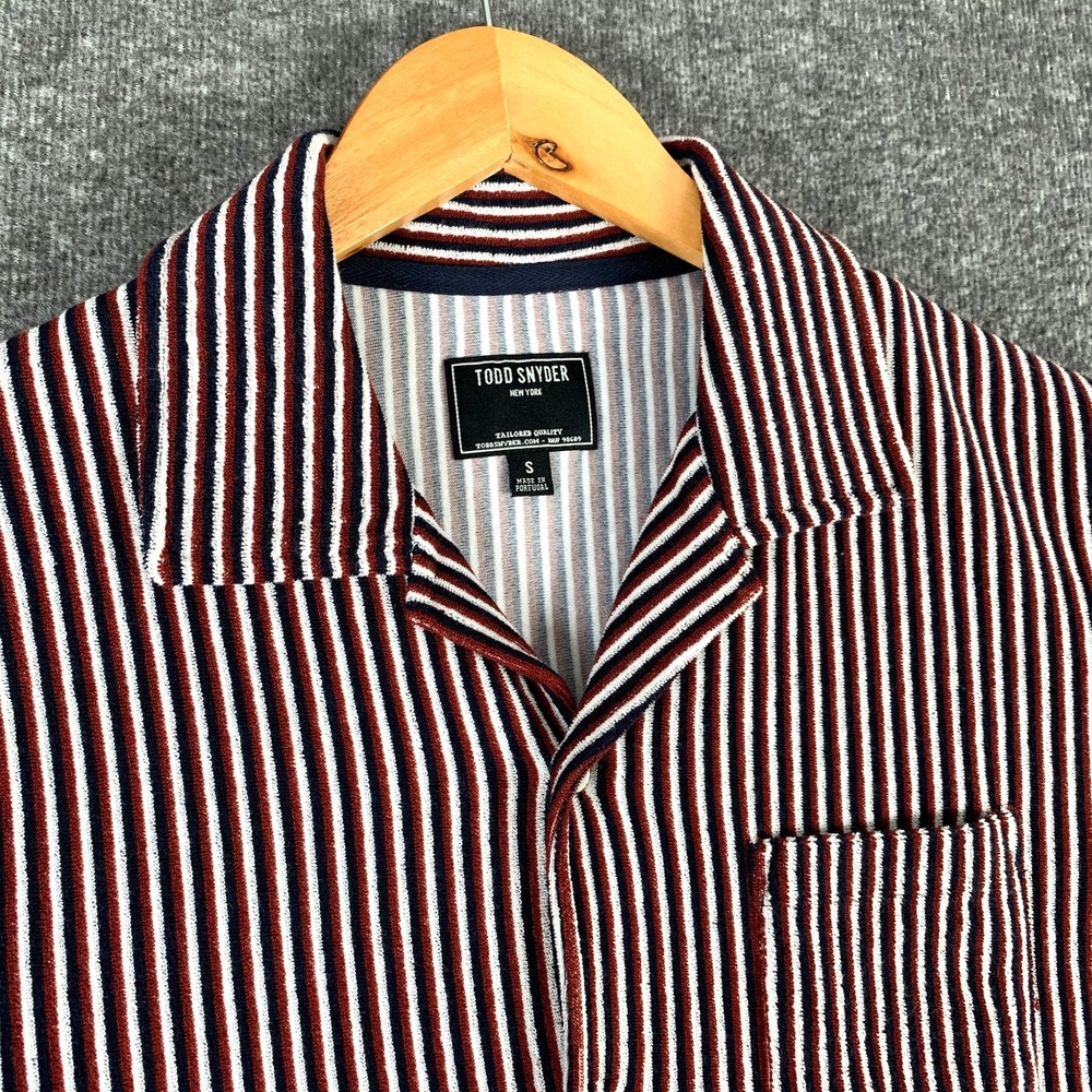 Todd Snyder Shirt Men Small Terry Cloth Towel Coastal Beach Old Money Luxury